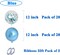 Party Balloons Pack of 42 - Metallic Blue Balloons and Blue Confetti Balloons With 64ft Ribbons 12 Inch Chrome Latex Helium Balloon Decoration Set